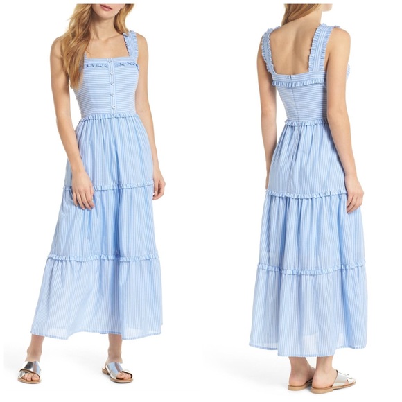 NWT Gal Meets Glam Courtney Striped Maxi Dress - Picture 2 of 6